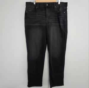 Lularoe distressed skinny straight jeans in black womens size 32